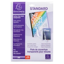 Boîte de plats Excompta - PVC 20/100ième - Transparent - A4