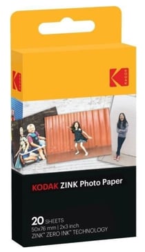 Pack de 20 feuilles de papier photo instantané Kodak Smile +