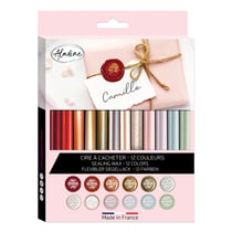 Lot de 12 bâtons de cire à cacheter flexible Aladine - Rond