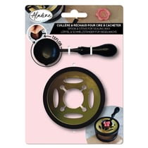 Cuillère téflon et réchaudpour cire à cacheter - Aladine