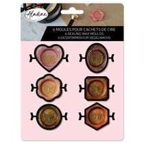 6 moules pour cachet de cire - Aladine