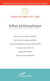Cahiers de l'IREA Tome 26 : débat philosophique (édition 2019)