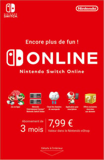 Subscription 3 mois - Nintendo Switch