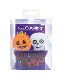 Lot de 24 caissettes et 24 cake toppers Scrapcooking - Halloween