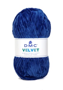 Pelote de fil à tricoter 100 % polyester - DMC - Velvet - Blue 012