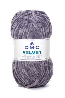 Pelote de fil à tricoter 100 % polyester - DMC - Velvet - Grey 009
