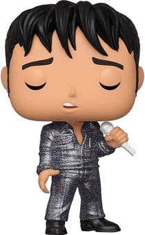 Figurine Funko POP! - Rocks - Elvis Presley 68 Come back Special (DGLT) 9 cm