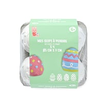 Lot de 4 oeufs en plâtre à peindre