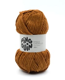 Pelote de fil à tricoter/crocheter Pingouin - Pingo Chenille - Noisette