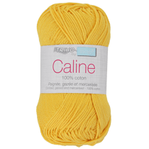 Pelote de fil à tricoter 100% coton - Trimits - Câline - Jaune