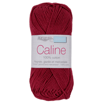 Pelote de fil à tricoter 100% coton - Trimits - Câline - Rouge