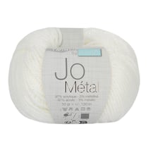 Pelote de fil à tricoter Trimits - Jo Métal - Blanc 01