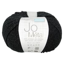 Pelote de fil à tricoter Trimits - Jo Métal - Noir 02