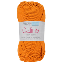 Pelote de fil à tricoter 100% coton - Trimits - Câline - Orange