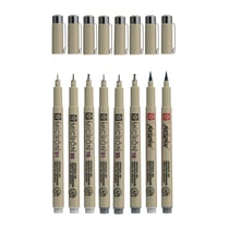 Lot de 8 fineliners Pigma Micron Sakura - Gris froid clair & gris froid