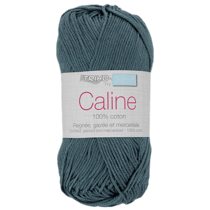 Pelote de fil à tricoter 100% coton - Trimits - Câline - Bleu gris