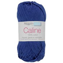 Pelote de fil à tricoter 100% coton - Trimits - Câline - Bleu
