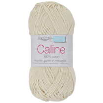 Pelote de fil à tricoter 100% coton - Trimits - Câline - Écru