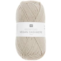Pelote de fil à tricoter 100% fibres synthétiques - Essentials - Vegan Cashmere aran - Beige