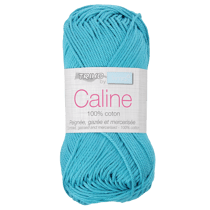 Pelote de fil à tricoter 100% coton - Trimits - Câline - Bleu