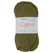Pelote de fil à tricoter 100% coton - Trimits - Câline - Kaki