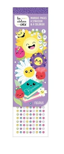 Marque-pages à strasser et à colorier - Kawaii