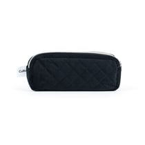 Trousse rectangulaire 2 compartiments Cultura - Velours noir