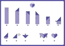 Origamis pailletés