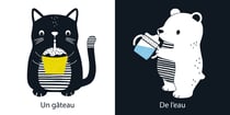 Mes premiers flaps : Mes premiers mots : un livre à contrastes pour éveiller bébé