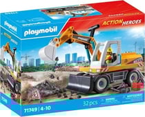 Playmobil - Pelleteuse mécanique et ouvrier - 71749 - La construction
