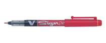 Stylo feutre Pilot - V-Sign Pen - Rouge - Pointe moyenne