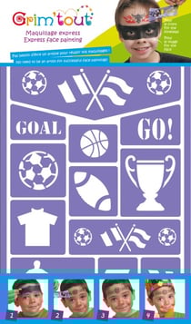 Pochoir de maquillage GRIMTOUT - Sport