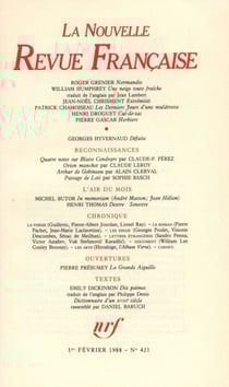 La Nouvelle Revue Française N° 421