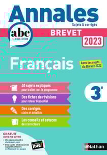 Annales ABC du Brevet 2023 - Français 3e - Sujets et corrigés + fiches de révisions - EPUB