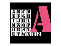 26 pochoirs alphabet plastique - 9cm