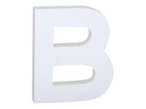 Lettre B majuscule - carton blanc - 12 cm