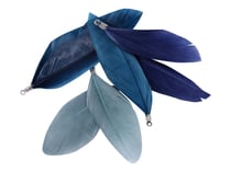 6 plumes - bleu & vert pétrole - Créalia