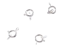 4 fermoirs à ressort de 9 mm - Argent - Créalia