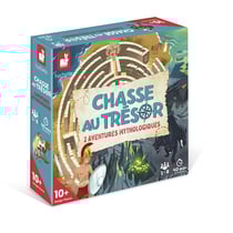 Jeux de Société Enfant - Jeu Collaboratif - Chasse au Trésor - 2 Aventures Mythologiques - 30 cartes + 1 carte à trou + 1 livret indices