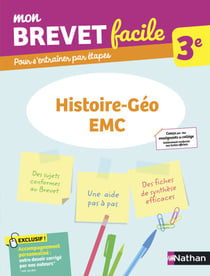 Histoire-Géographie-EMC 3e - Mon Brevet facile - Préparation à l'épreuve du Brevet 2027 - EPUB