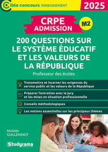 CRPE - Admission - Le système éducatif et les valeurs de la République : 200 questions - Concours 2026-2027
