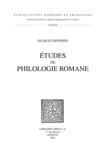 Etudes de Philologie Romane