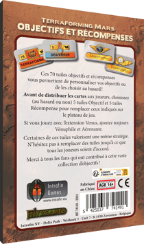 Terraforming Mars : Objectifs et Récompenses - Intrafin Games