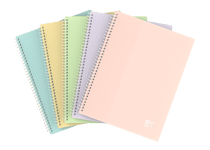Porte-documents fiches bristol à spirales A5 Oxford - 80 vues - Modèles aléatoires - Pastel - Vendu à l'unité