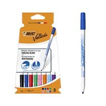 Lot de 8 marqueurs effaçables à sec - Velleda - Pointe ogive fine - Bic