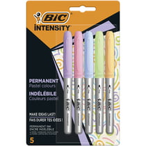 Pack BIC Marking Marqueurs Permanents - Couleurs Intenses et Pastel Assorties, Blister de 5