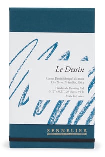 Carnet de dessin - Blanc - 13 x 21 cm 