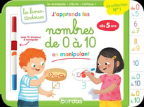 Les livres-ardoises : J'apprends les nombres de 0 à 10 en manipulant