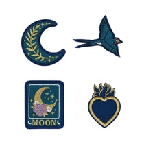 Patchs thermocollants x4 - Tarot - Bleu - Créalia