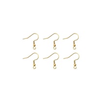 Boucles d'oreilles crochets x6 - Acier inoxydable doré - Créalia